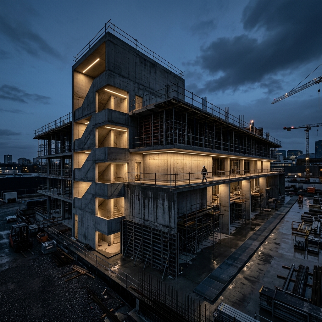 Obra de alto padrão em andamento
